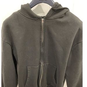 Black zip up hoodie, size large(runs small)